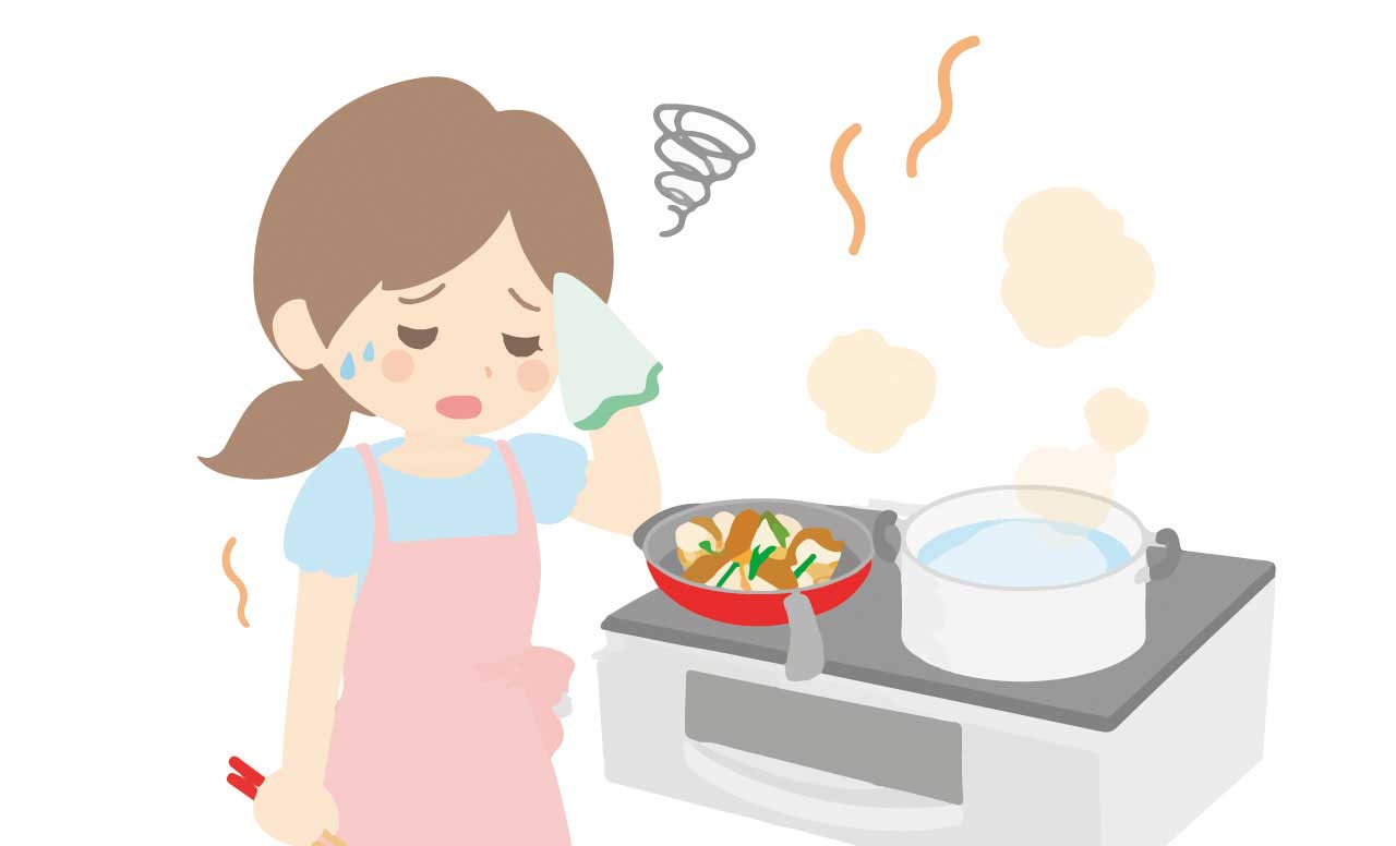 夏の料理時間を少しでも快適に　キッチンの暑さ対策|豊明市・名古屋市のリフォーム＆外壁塗装ならサンリツホーム